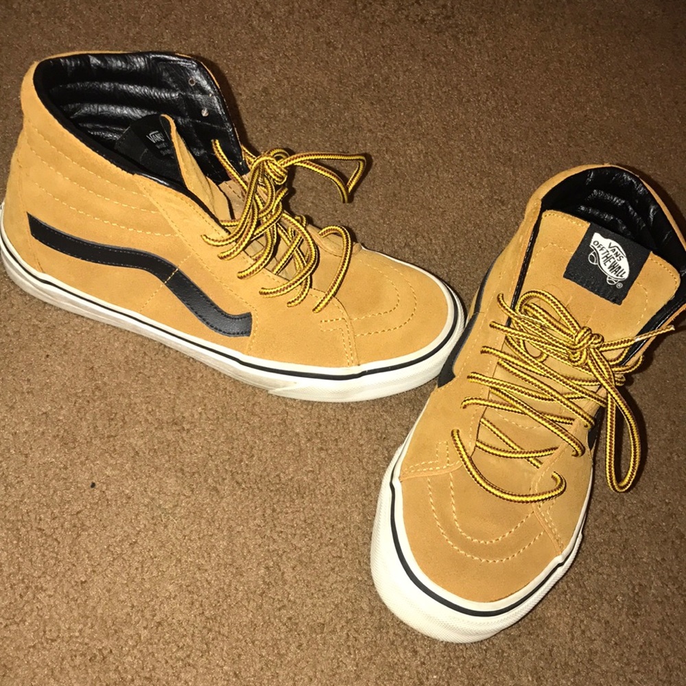 UNISEX High Top Vans Mustard Timberland Look